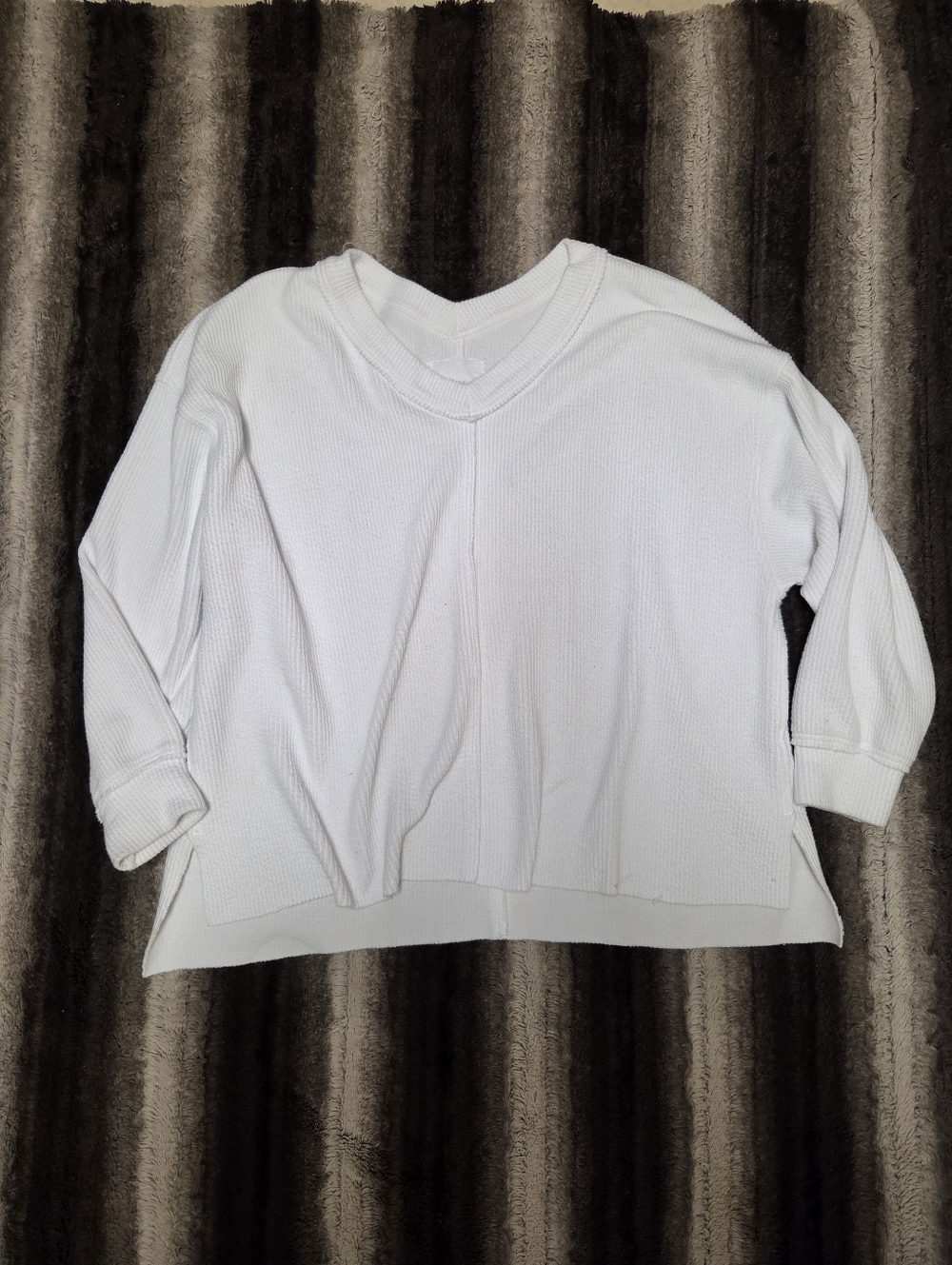 Aerie Ribbed V-Neck  Top Size Xl - Picture 2 of 8
